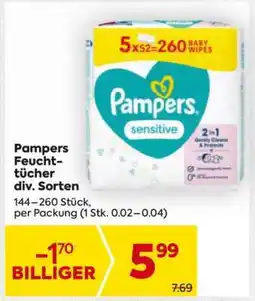 Billa Pampers Feuchttücher div. Sorten Angebot