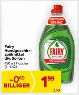Billa Fairy Handgeschirrspülmittel div. Sorten Angebot