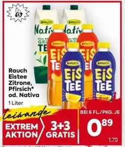 Billa Rauch Eistee Zitrone, Pfirsich* od. Nativa Angebot