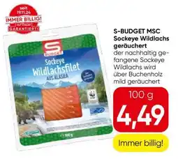 Spar S-BUDGET MSC Sockeye Wildlachs geräuchert Angebot