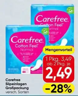 Spar Carefree Slipeinlagen Großpackung Angebot