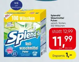 Spar Splendid Waschmittel Pulver Angebot