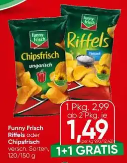 Spar Funny Frisch Riffels oder Chipsfrisch Angebot