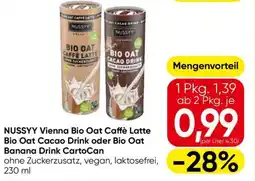 Spar NUSSYY Vienna Bio Oat Caffè Latte Bio Oat Cacao Drink oder Bio Oat Banana Drink CartoCan Angebot