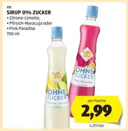 Hofer YO SIRUP 0% ZUCKER Angebot