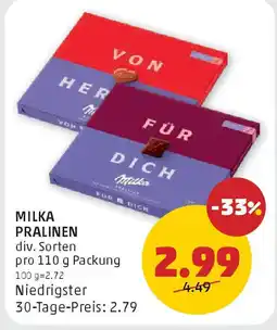 PENNY Milka pralinen Angebot