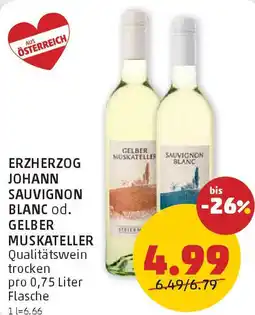 PENNY Erzherzog johann sauvignon Angebot