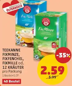 PENNY Teekanne fixminze, fixfenchel, fixmille Angebot