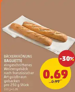 PENNY Bäckerkrönung baguette Angebot