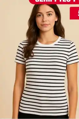 Woolworth Damen Geripptes Shirt Angebot