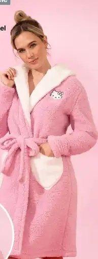 Woolworth Damen Fleece Bademantel Hello Kitty Angebot