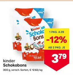 MPreis kinder Schokobons Angebot