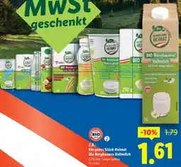 Lidl Bio Bergbauern Vollmilch Angebot