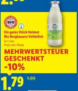 Lidl Bio Bergbauern Vollmilch Angebot