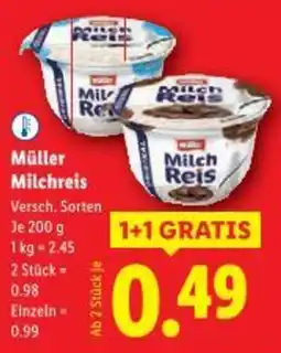 Lidl Müller milchreis Angebot