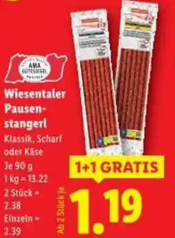 Lidl Wiesentaler pausen- stangerl Angebot