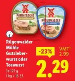 Lidl Rügenwalder Mühle Gutsleber wurst oder Angebot