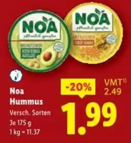 Lidl Noa hummus Angebot