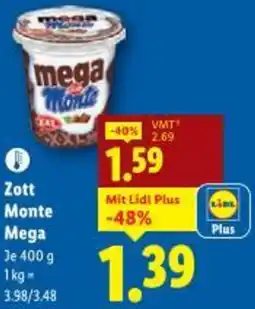 Lidl Zott Monte Mega Angebot
