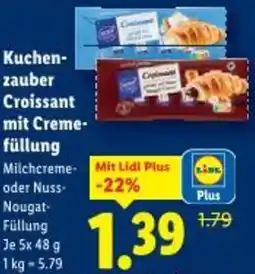 Lidl Kuchen-zauber Croissant mit Creme-füllung Angebot