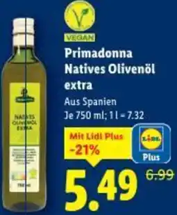 Lidl Primadonna Natives Olivenöl extra Angebot