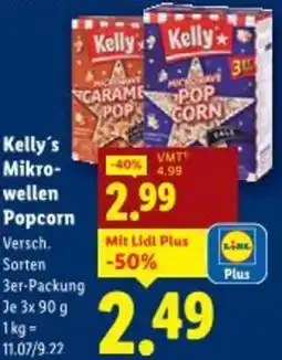 Lidl Kelly's Mikro-wellen Popcorn Angebot