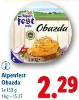 Lidl Alpenfest Obazda Angebot