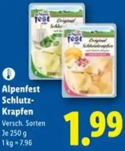 Lidl Alpenfest Schlutz-Krapfen Angebot