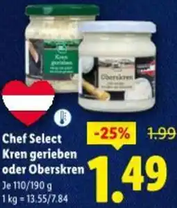 Lidl Chef Select Kren gerieben oder Oberskren Angebot