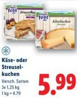 Lidl Käse-oder Streusel-kuchen Angebot