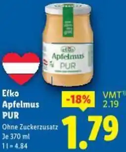 Lidl Erko Apfelmus PUR Angebot