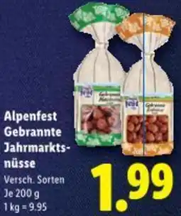 Lidl Alpenfest Gebrannte Jahrmarkts-nüsse Angebot