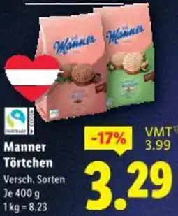 Lidl Manner Törtchen Angebot