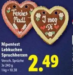 Lidl Alpenfest Lebkuchen Spruchherzen Angebot
