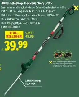 Lidl Parkside Akku-Teleskop-Heckenschere, 20 V Angebot