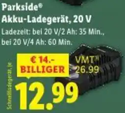 Lidl Parkside Akku-Ladegerät, 20 V Angebot
