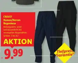 Lidl CRIVIT Damen/Herren Regenhose Angebot