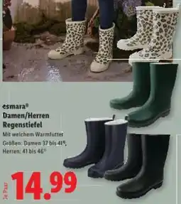 Lidl esmara Damen/Herren Regenstiefel Angebot