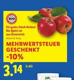Lidl Ein gutes Stück Heimat Bio Äpfel rot aus Österreich Angebot