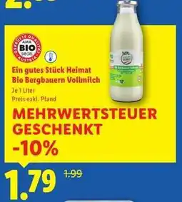 Lidl Ein gutes Stück Heimat Bio Bergbauern Vollmilch Angebot