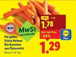 Lidl Ein gutes Stück Heimat Bio Karotten aus Österreich Angebot