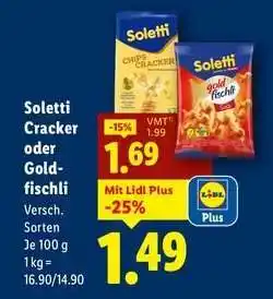 Lidl Soletti Cracker oder Goldfischli Angebot