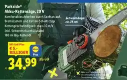 Lidl Parkside Akku-Kettensäge, 20 V Angebot