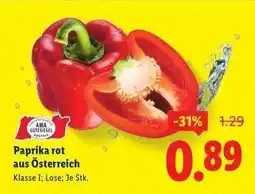 Lidl Paprika rot aus Österreich Angebot