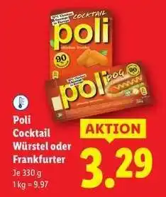 Lidl Poli Cocktail Würstel oder Frankfurter Angebot