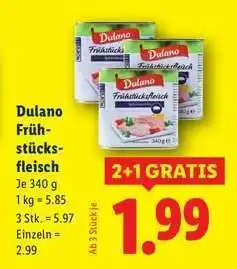 Lidl Dulano Frühstücksfleisch Angebot