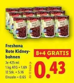 Lidl Freshona Rote Kidneybohnen Angebot