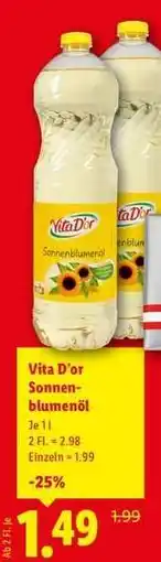 Lidl Vita D'or Sonnenblumenöl Angebot