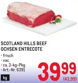 Metro Scotland hills beef ochsen entrecote Angebot