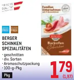 Metro Berger schinken spezialitäten Angebot